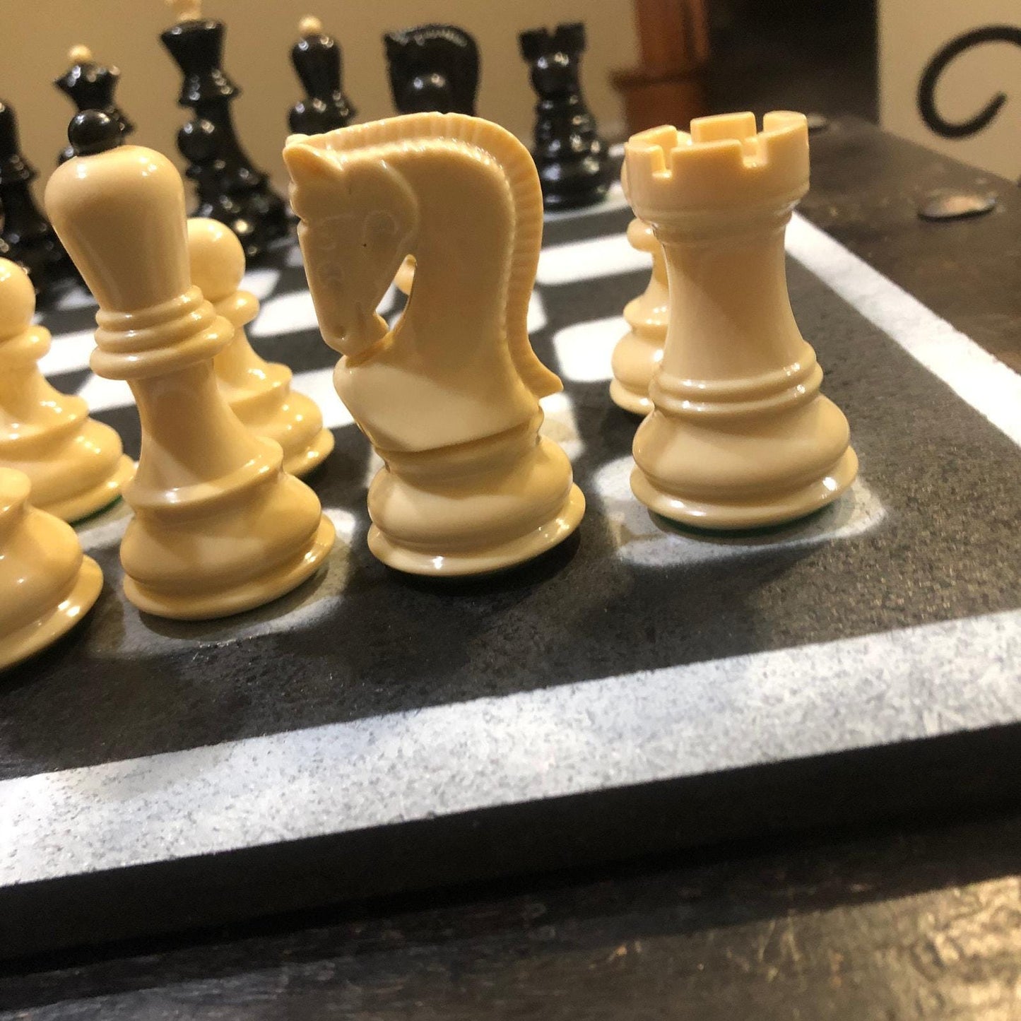 Large Chess Set - Black & White