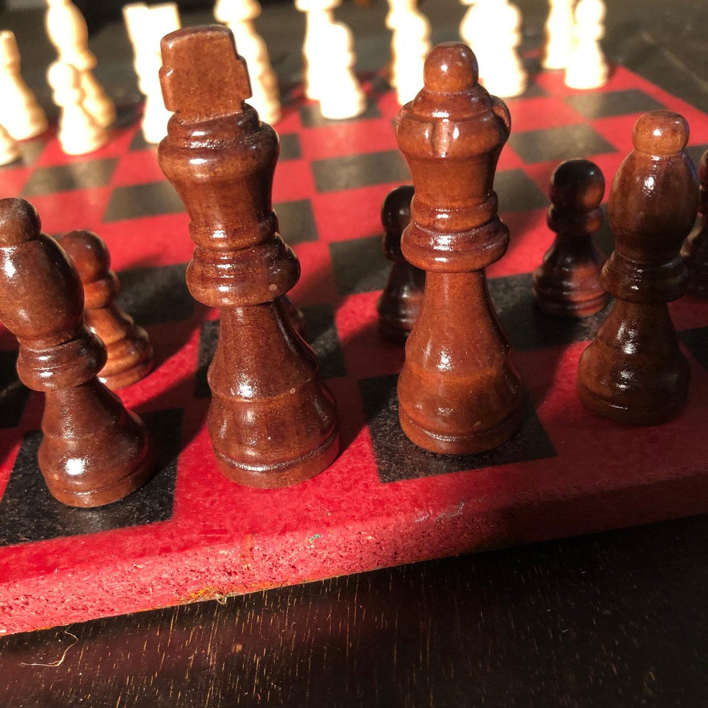 Chess Set - Classic Black & Red