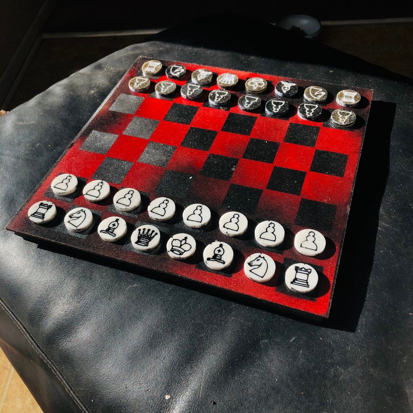 Chess Set - Space Red