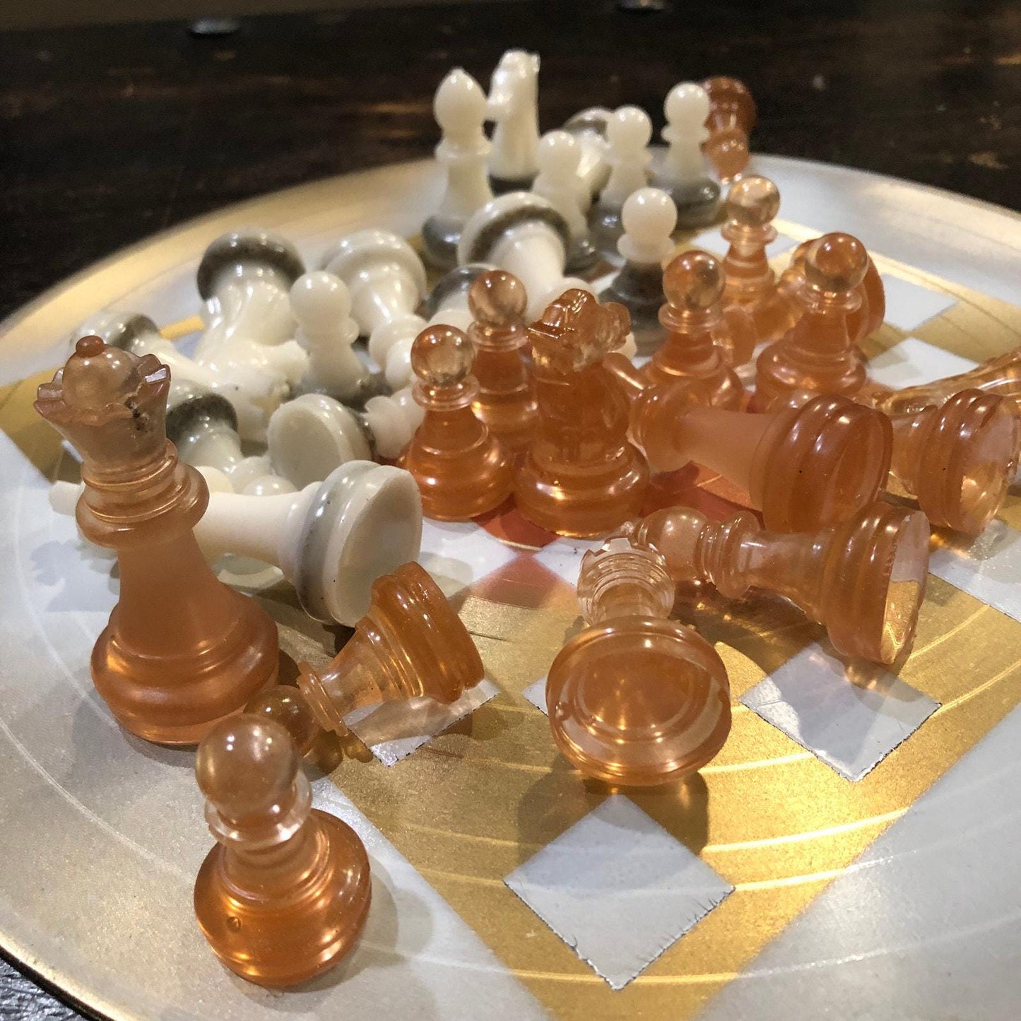 Vinyl Chess Set - Royal Gold (Resin Pieces)