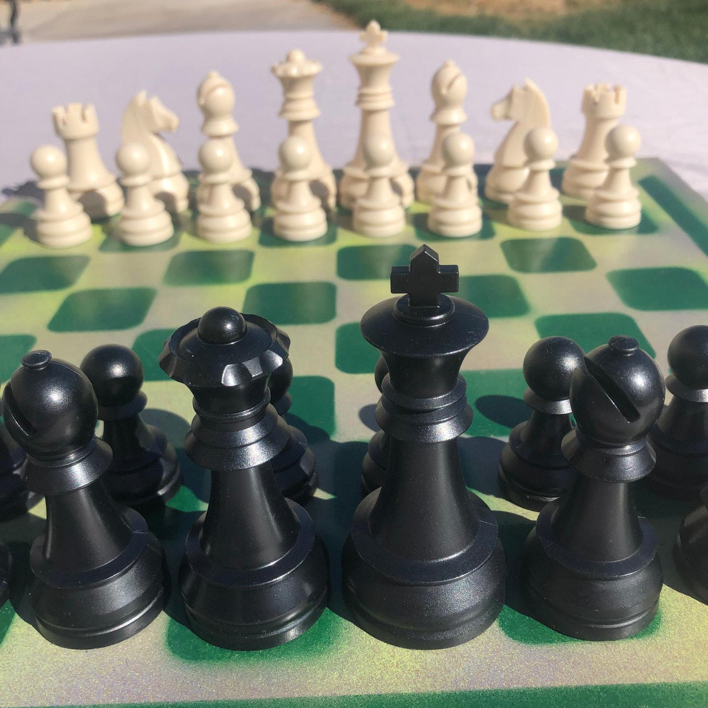 Large Chess Set - Green Field