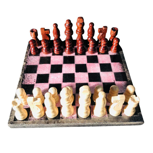 Scrapbook Chess Set - Old Pink