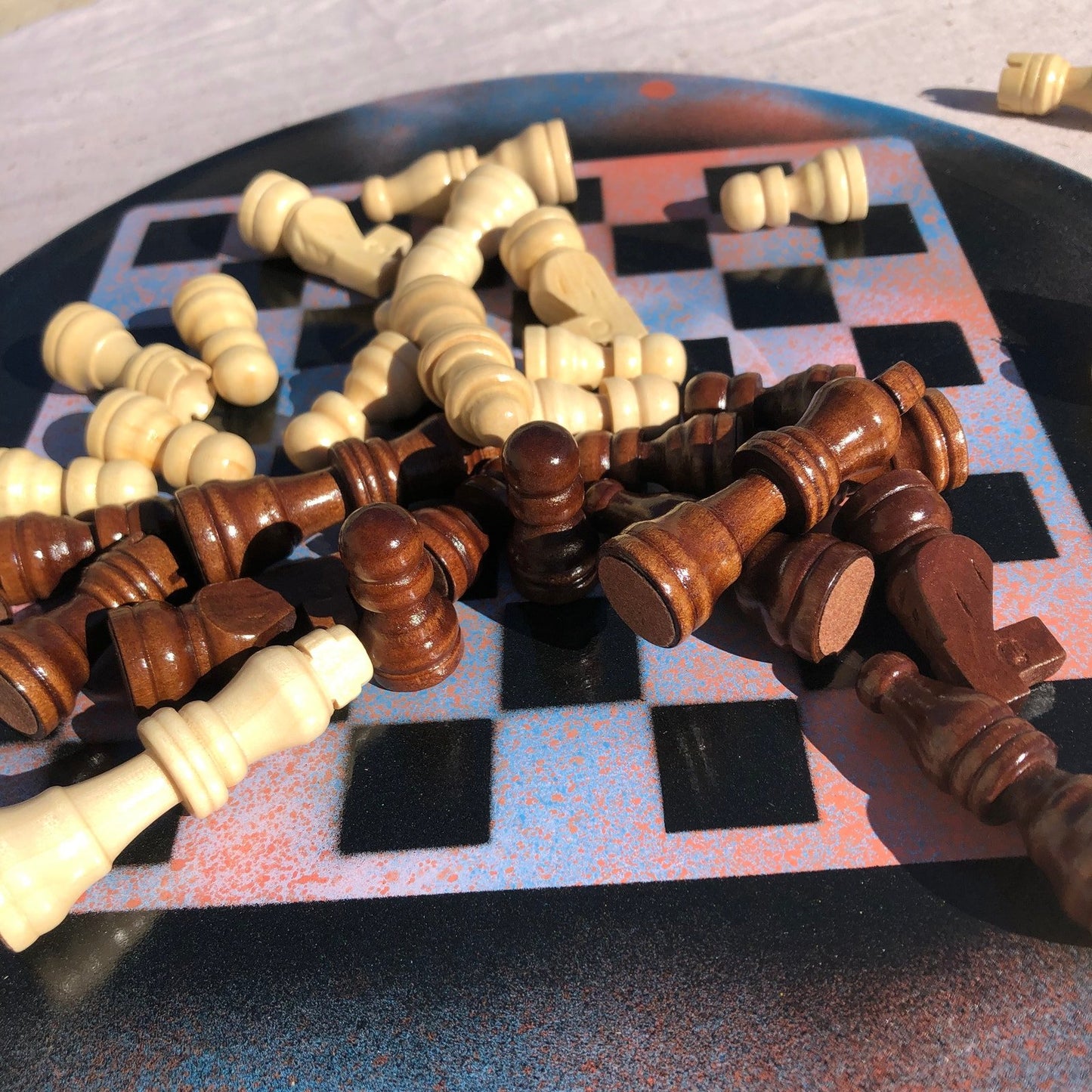 Vinyl Chess Set - Orange Sky