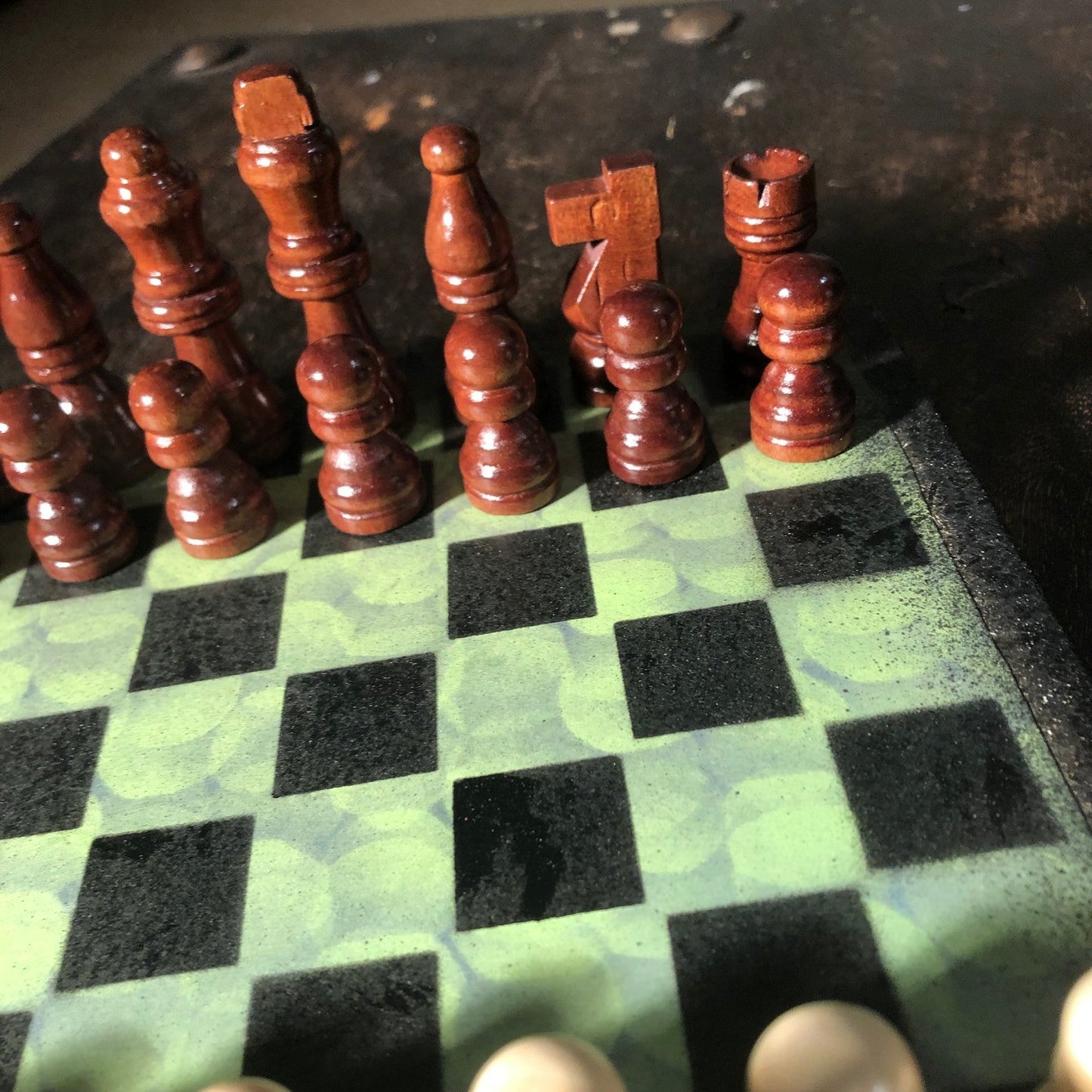 Scrapbook Chess Set - Sapphire Green