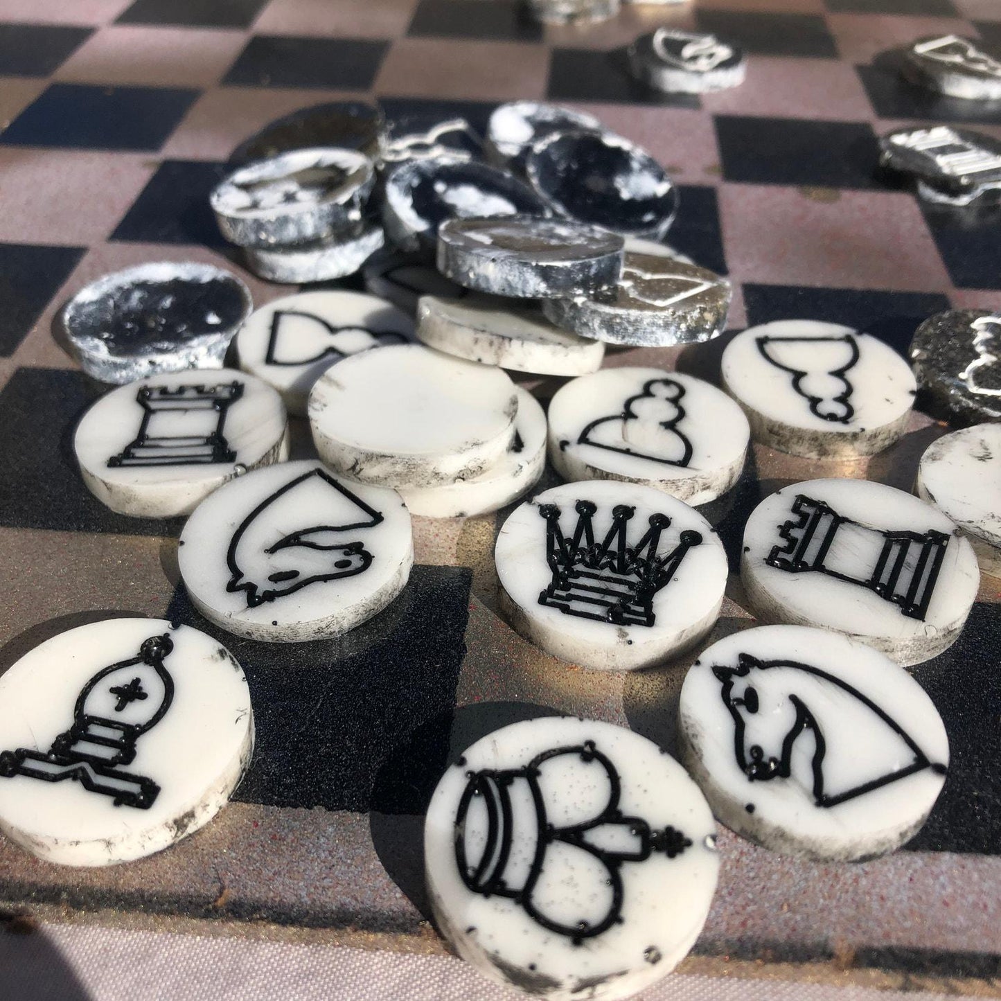 Chess Set - Rustic Gray