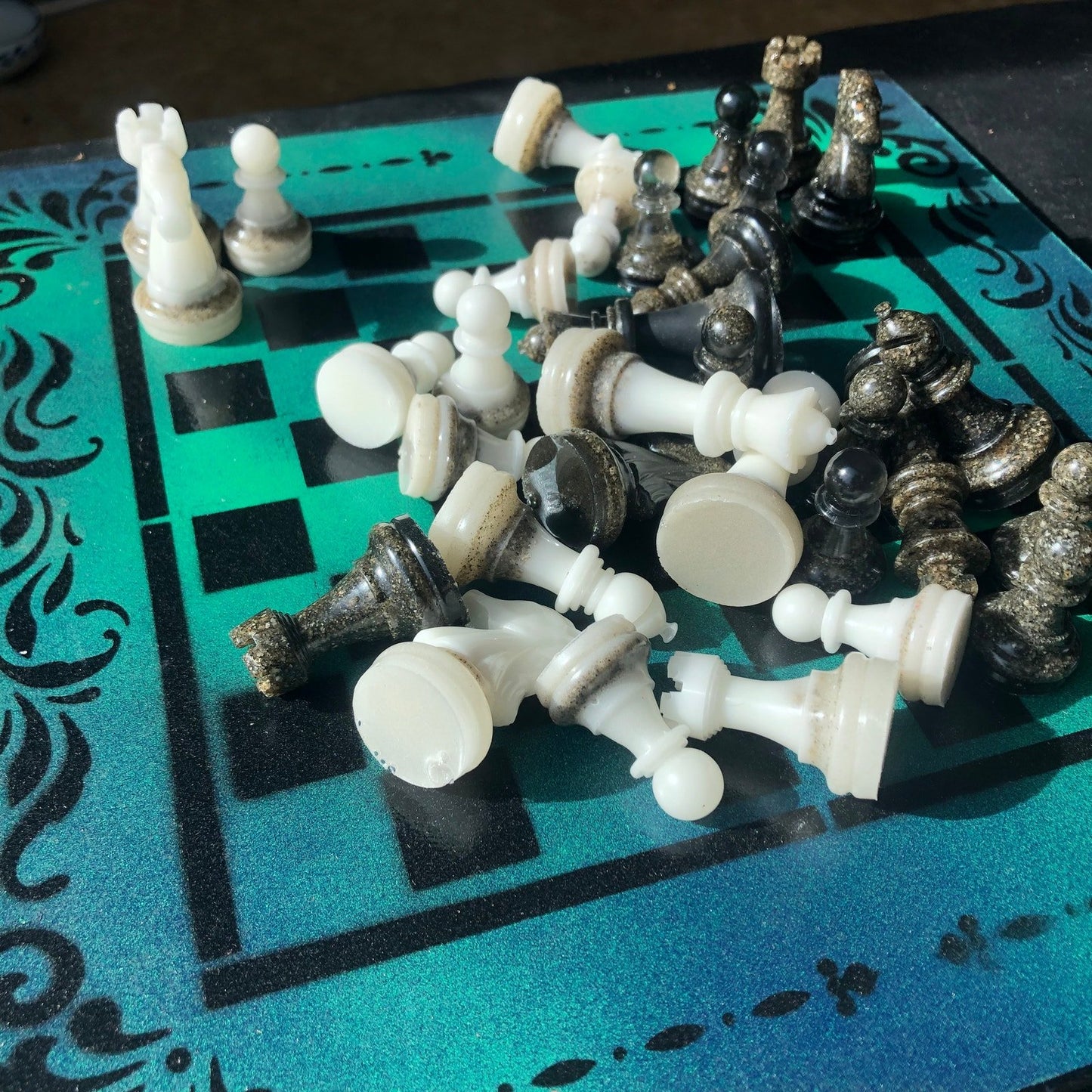 Chess Set - Aqua Deep Blue