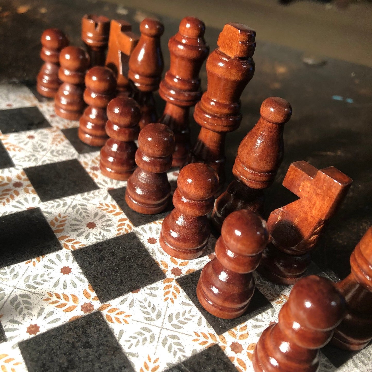 Scrapbook Chess Set - Old School Pattern