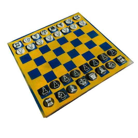 Chess Set - Yellow & Blue