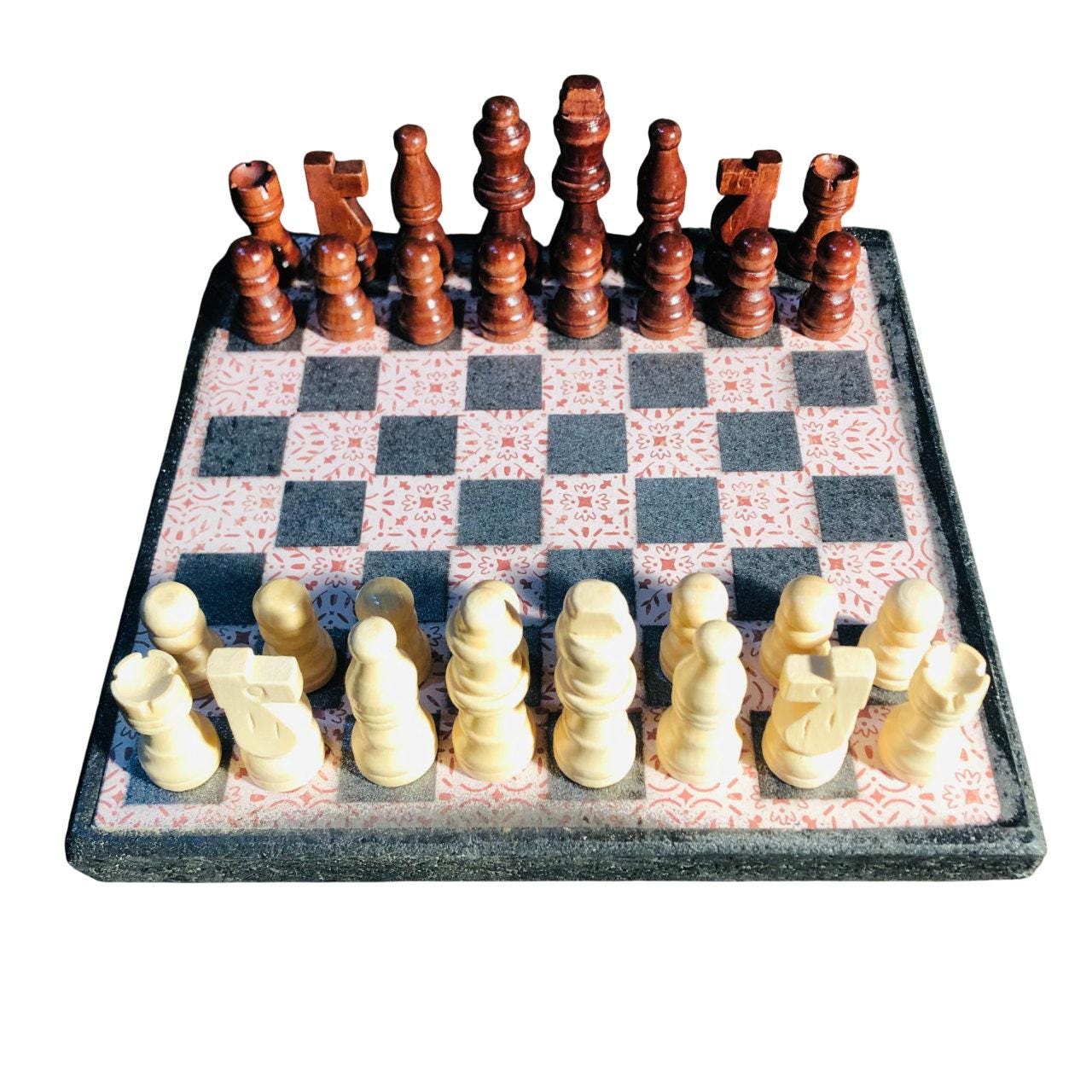 Scrapbook Chess Set - Royal Pattern