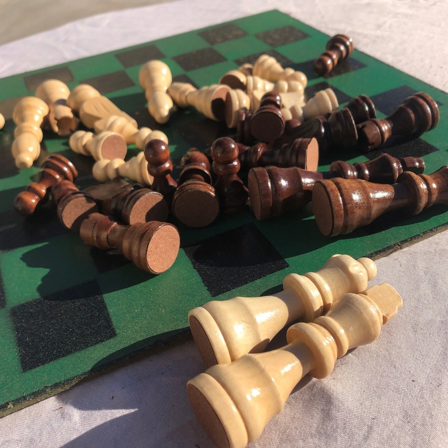 Chess Set - Greenish Gold