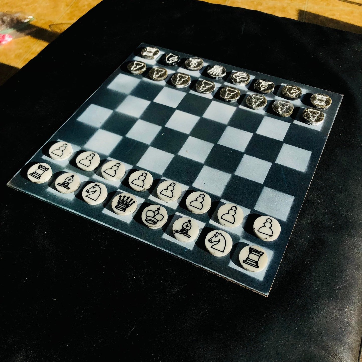 Chess Set - Grayish Blue