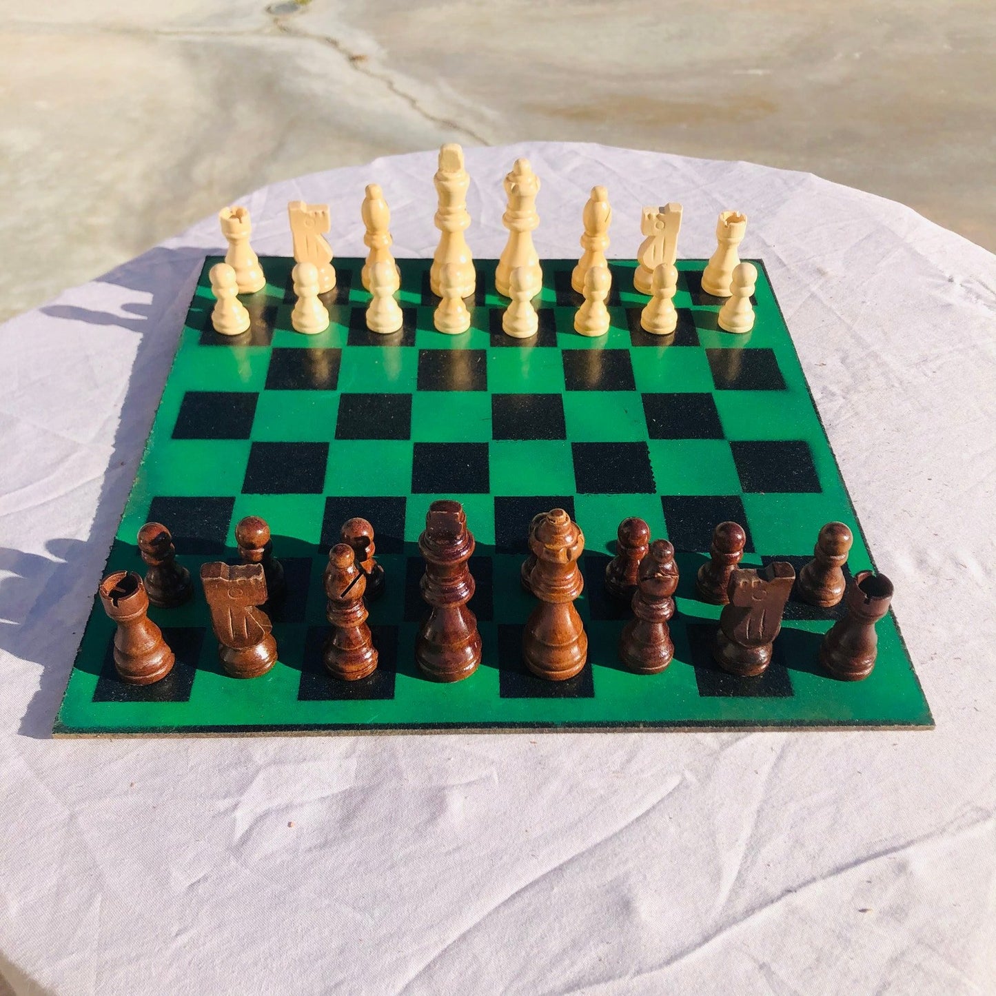 Chess Set - Green & Black