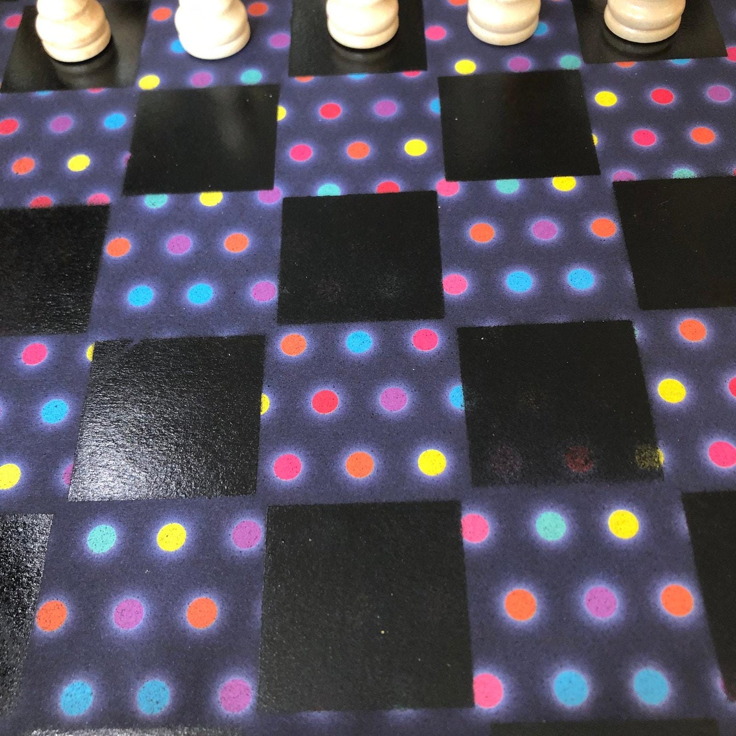 Scrapbook Chess Set - Midnight Polka Dots