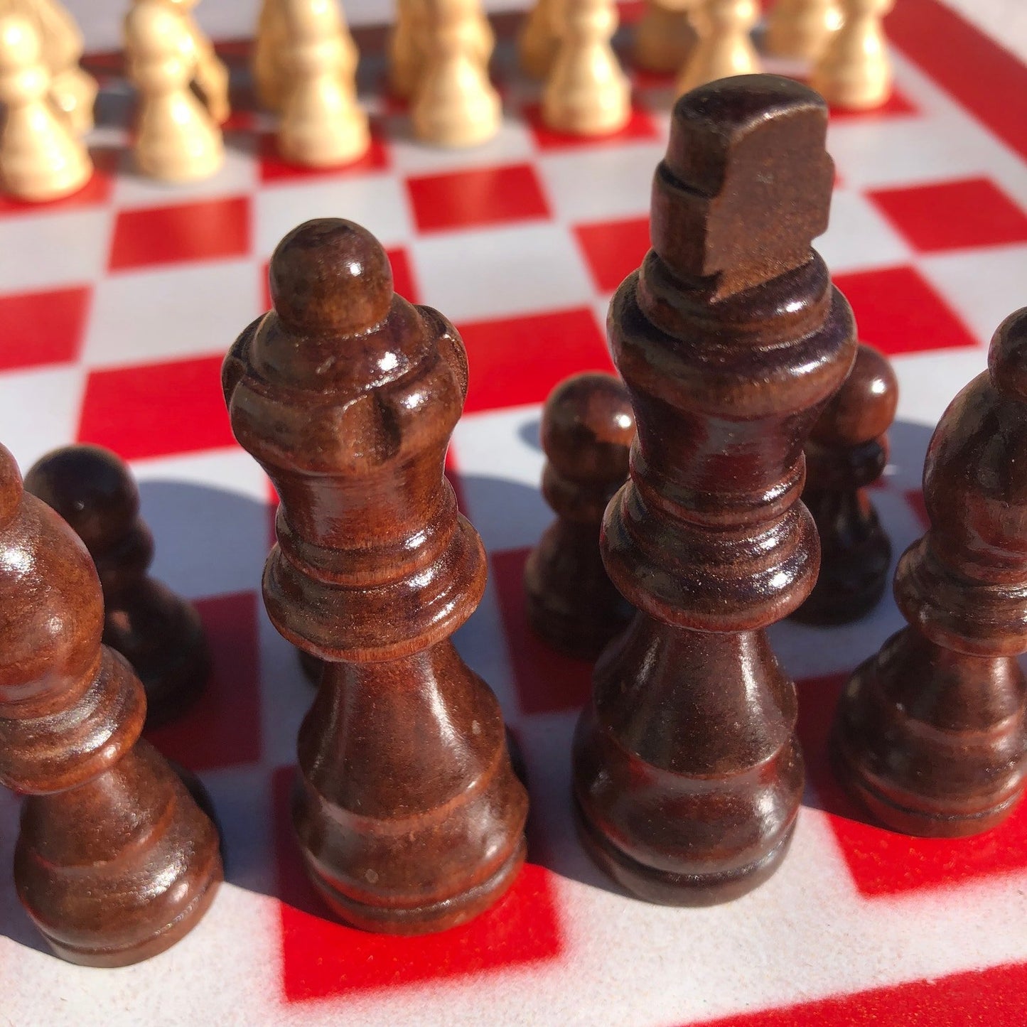 Chess Set - Red & White