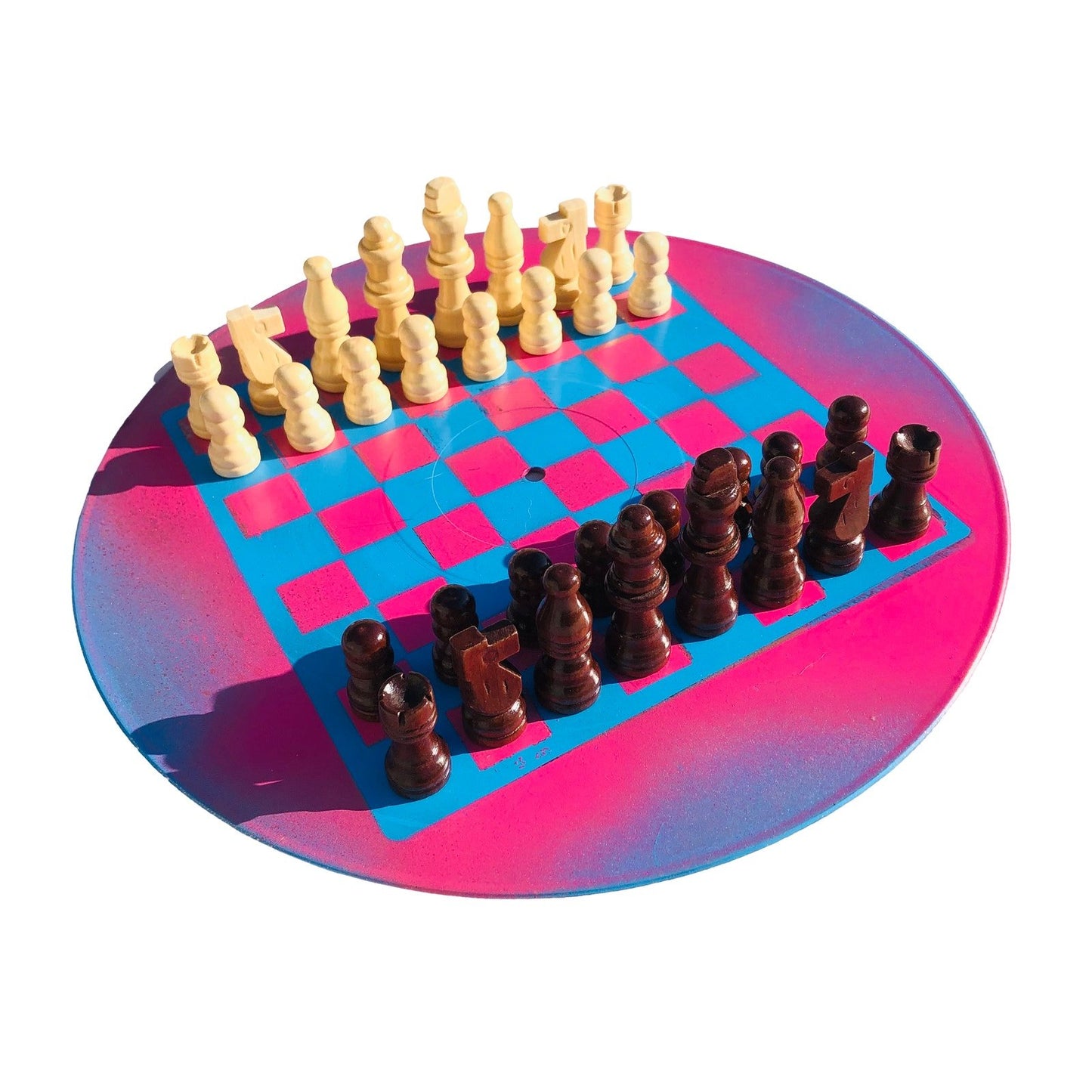 Vinyl Chess Set - Pink Berry