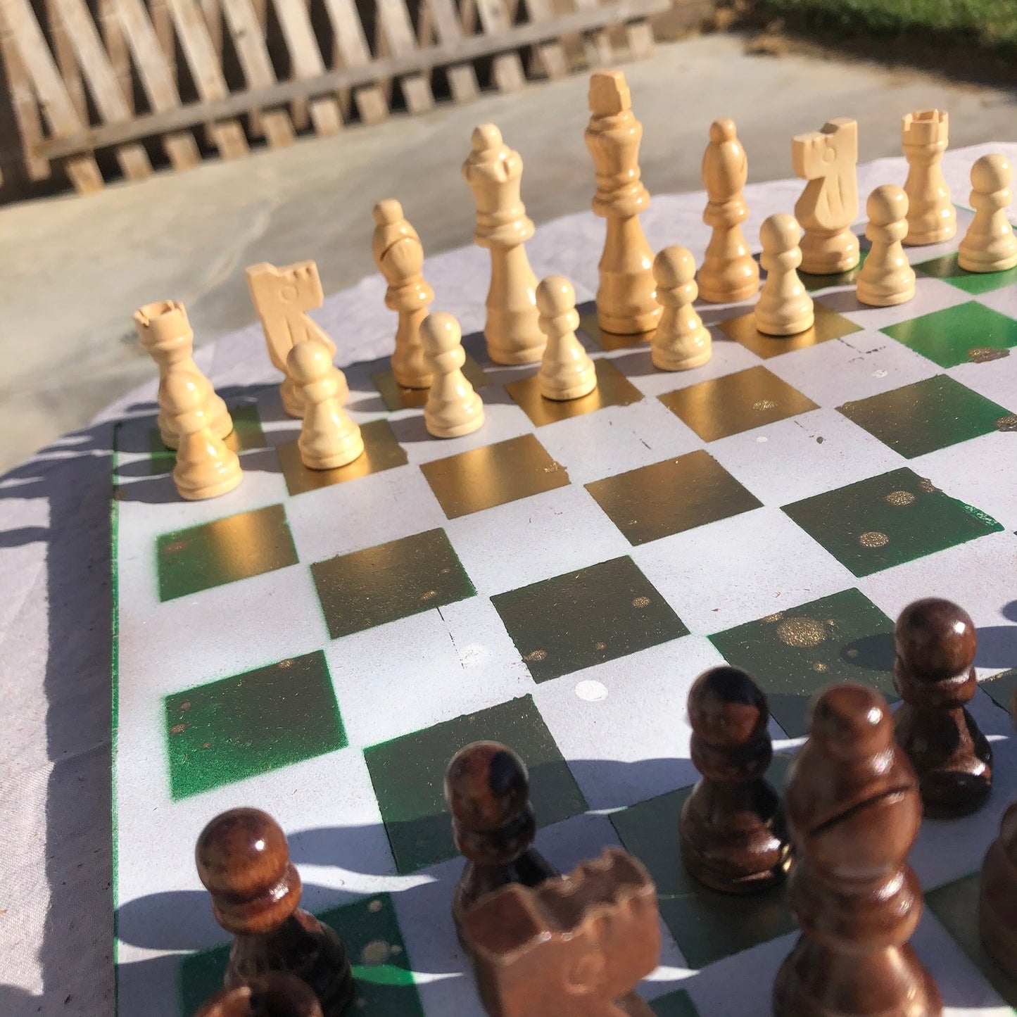 Chess Set - Prestigious Golden Green