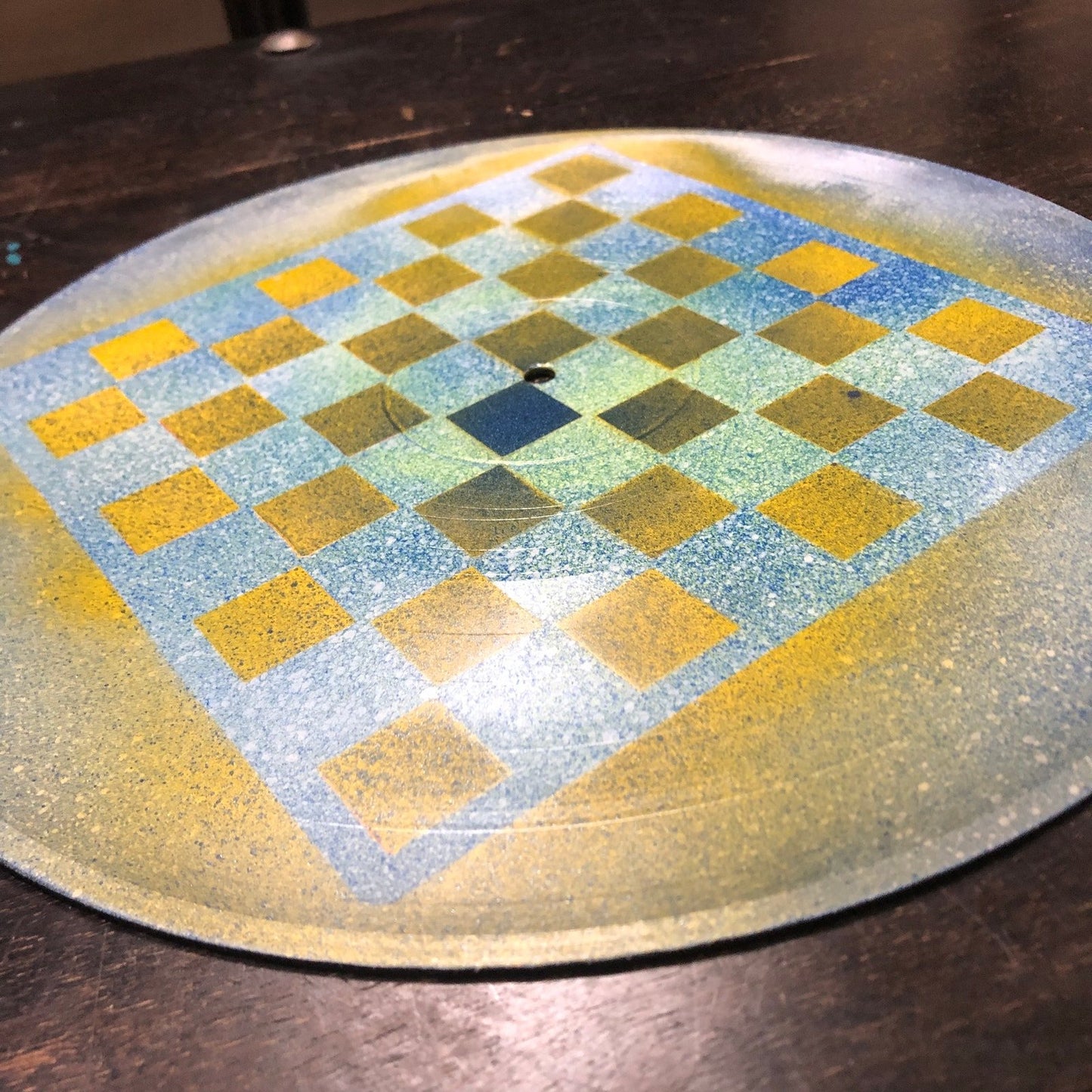 Vinyl Chess Set - Blue Yellow Mist