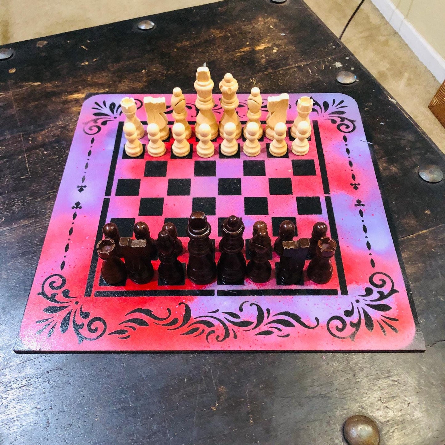 Chess Set - Purple Red Mix