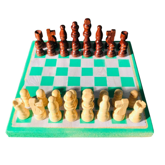 Scrapbook Chess Set - Green Mint