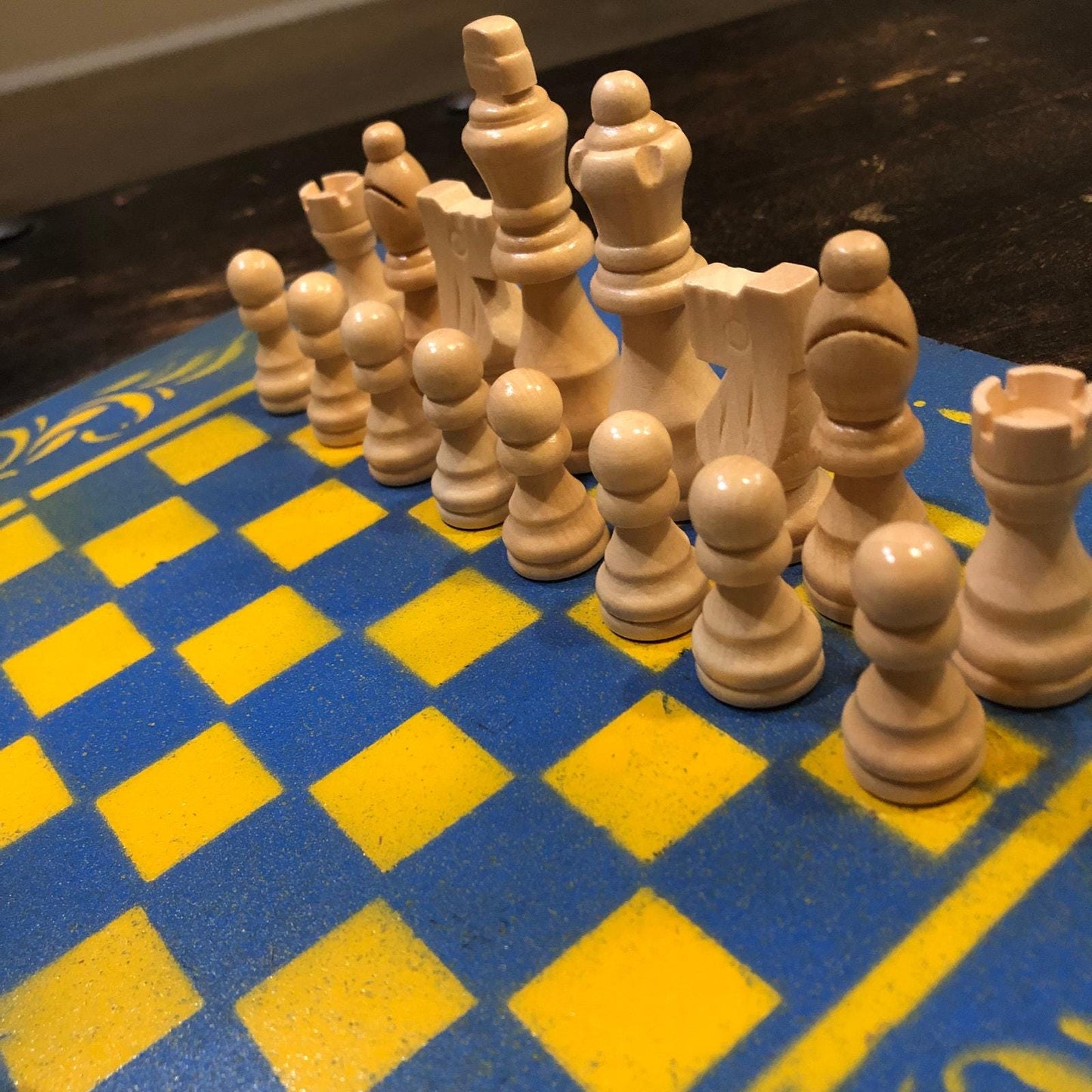 Chess Set - Yellow & Blue