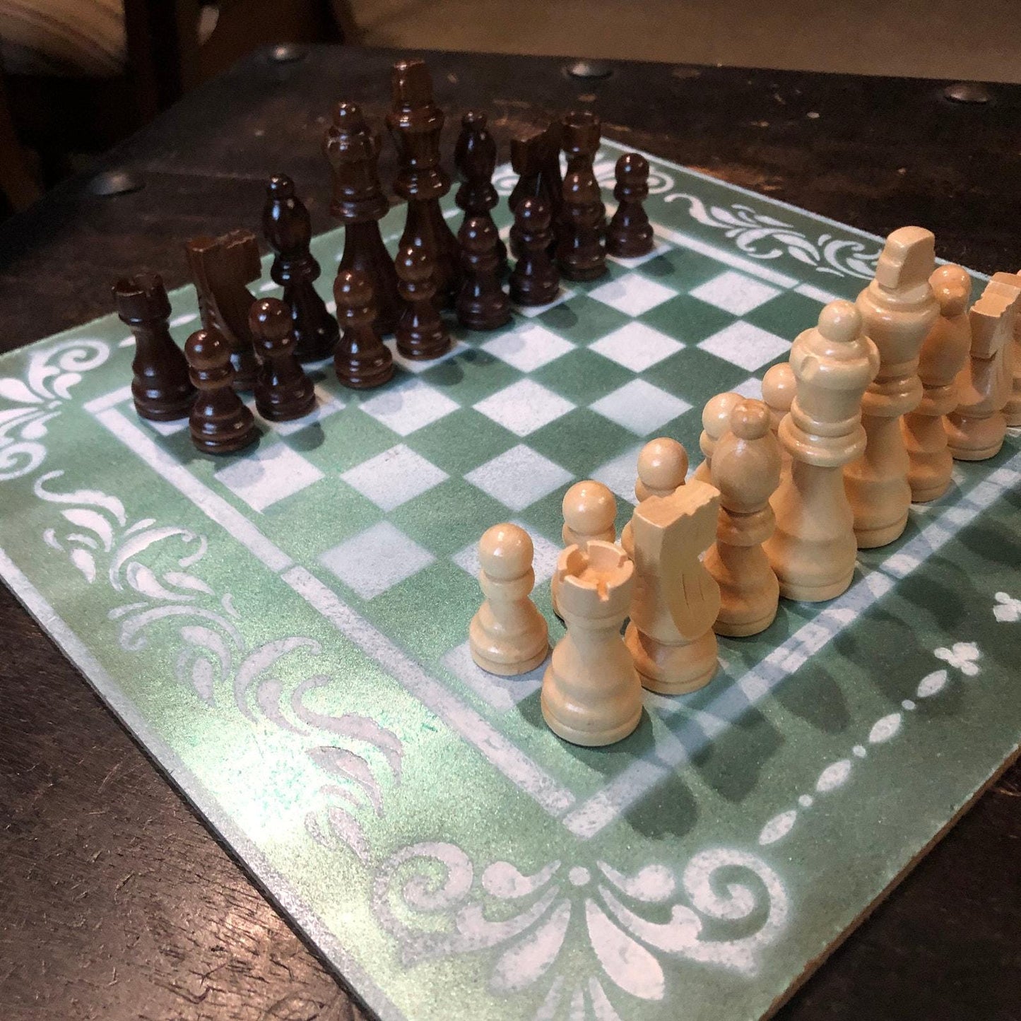 Chess Set - Metallic Green