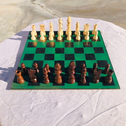 Chess Set - Greenish Gold