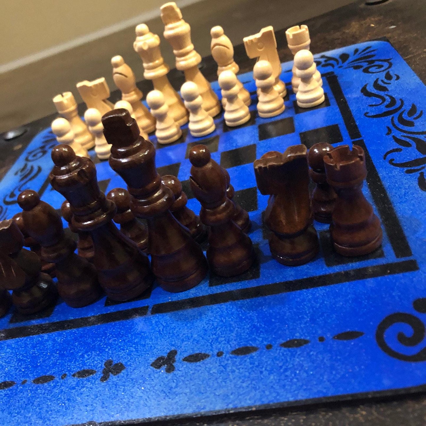 Chess Set - Beautiful Sea Blue