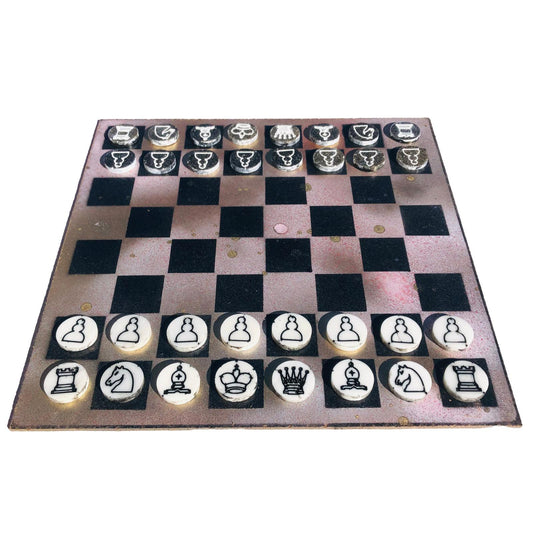 Chess Set - Rustic Gray