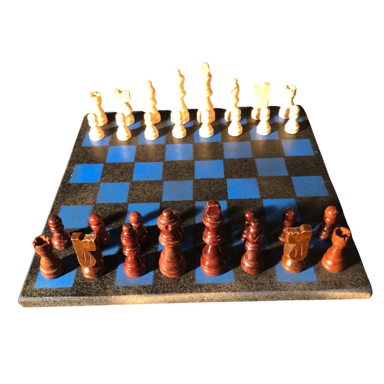 Chess Set - Black & Blue