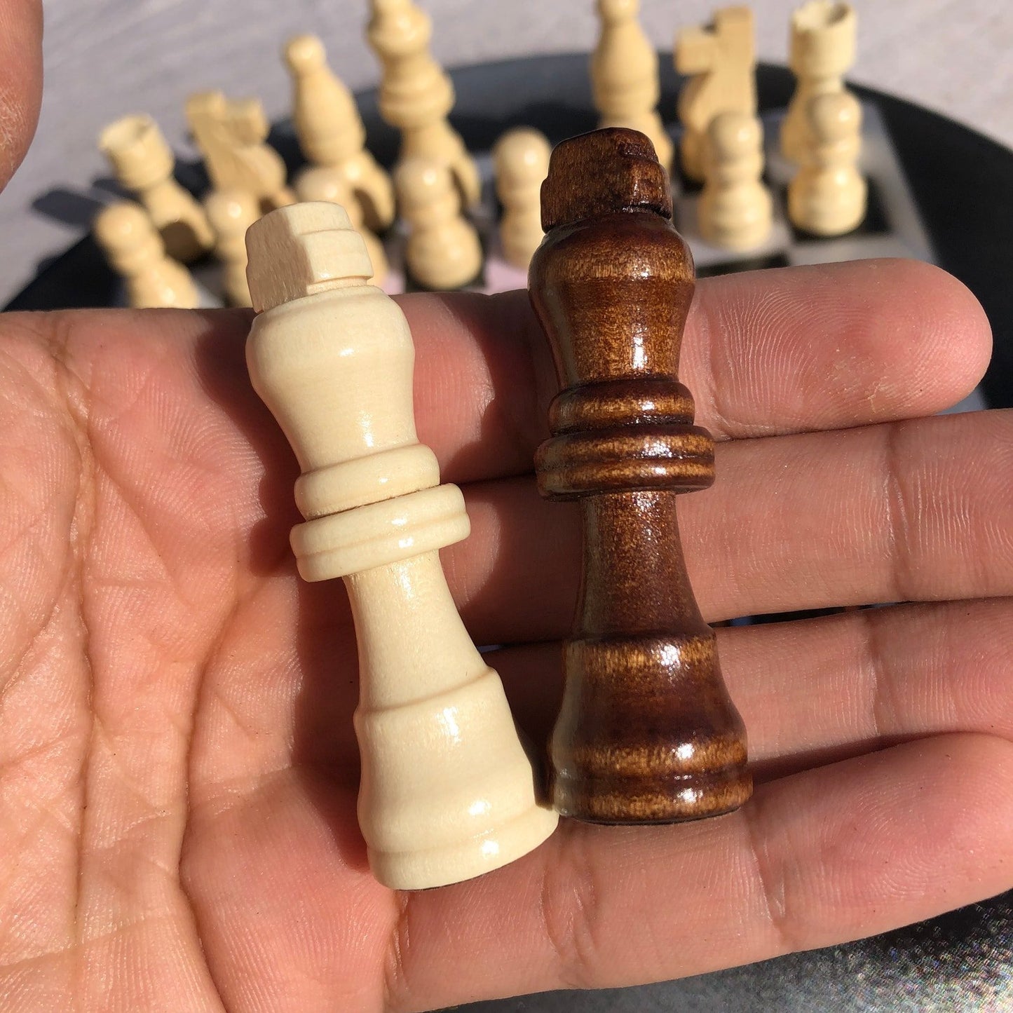 Vinyl Chess Set - Blush Pink