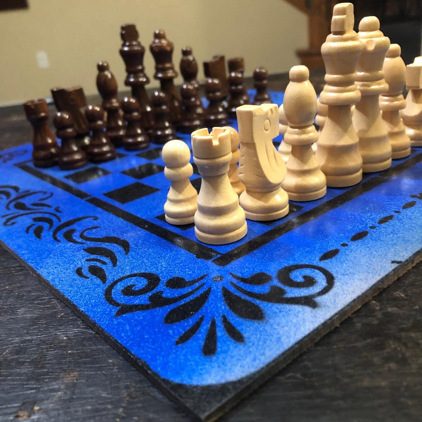 Chess Set - Beautiful Sea Blue