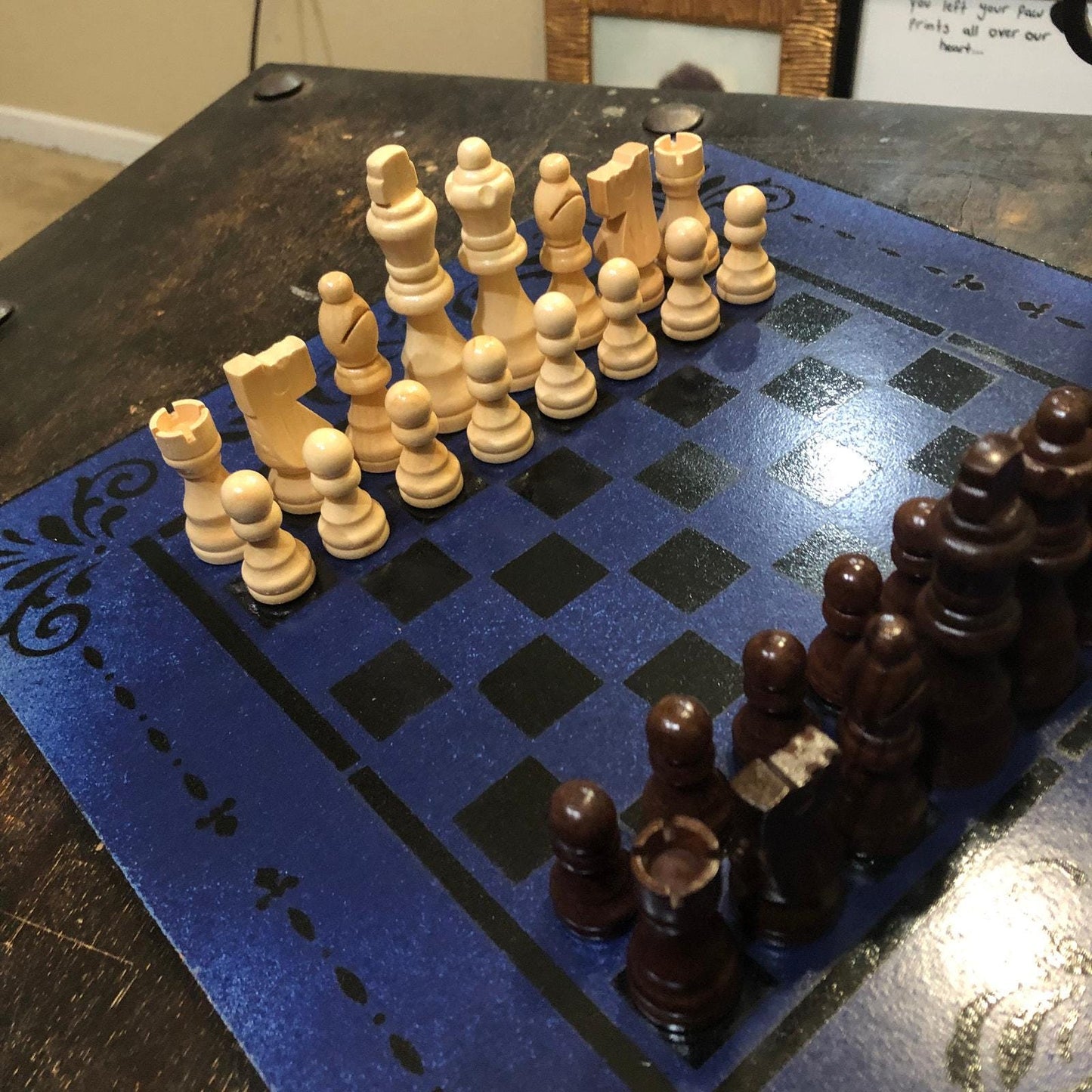 Chess Set - Navy Blue