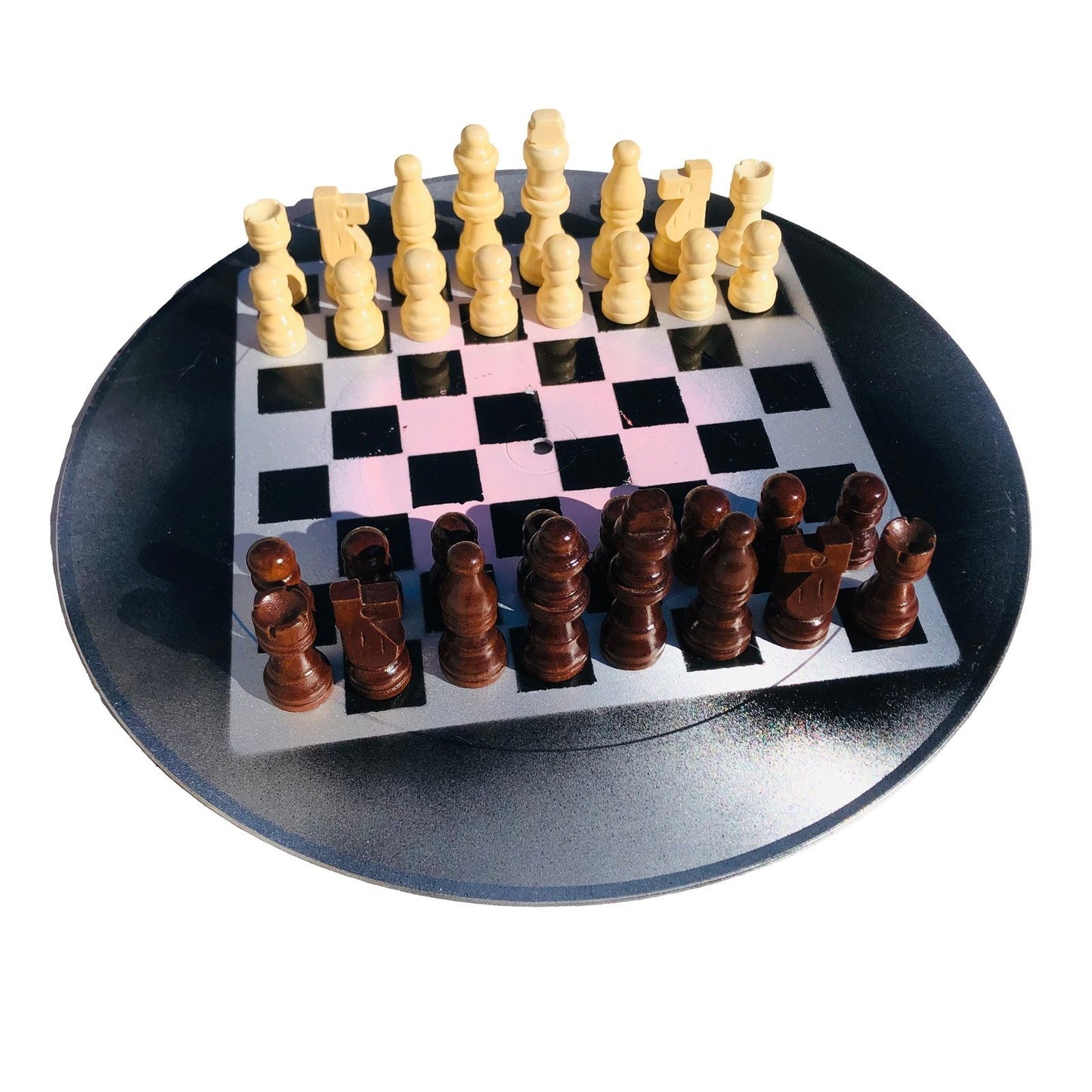 Vinyl Chess Set - Blush Pink