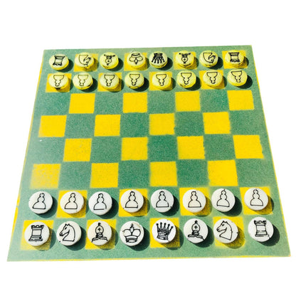 Chess Set - Yellow & Green