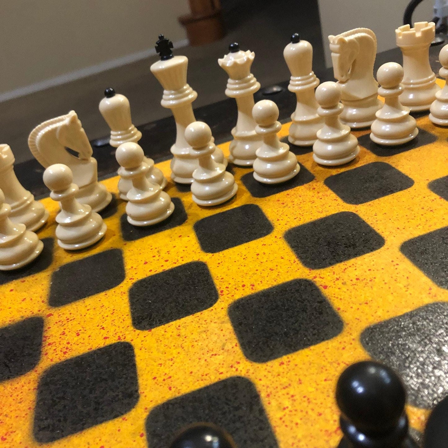 Large Chess Set - Yellow Blood Mist