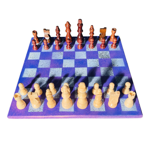 Chess Set - Purple White Sprinkled Edition