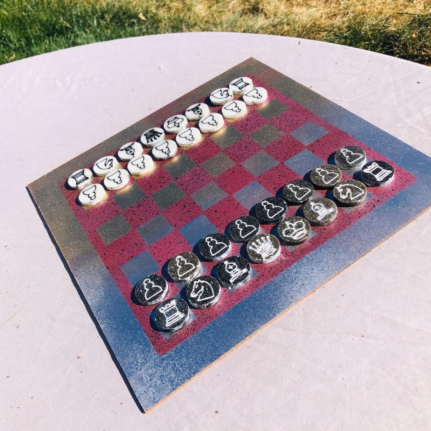 Chess Set - Chrome Violet