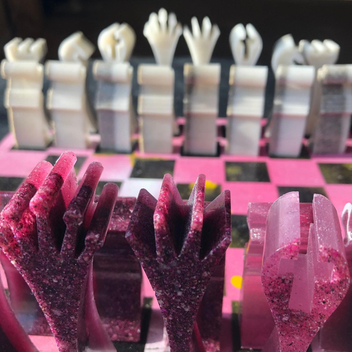 Chess Set - Pink & White