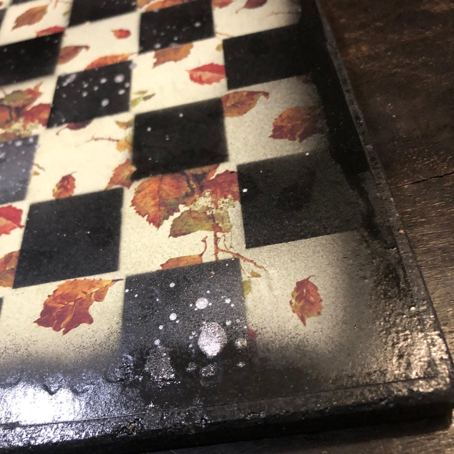 Scrapbook Chess Set - Autumn Leaves