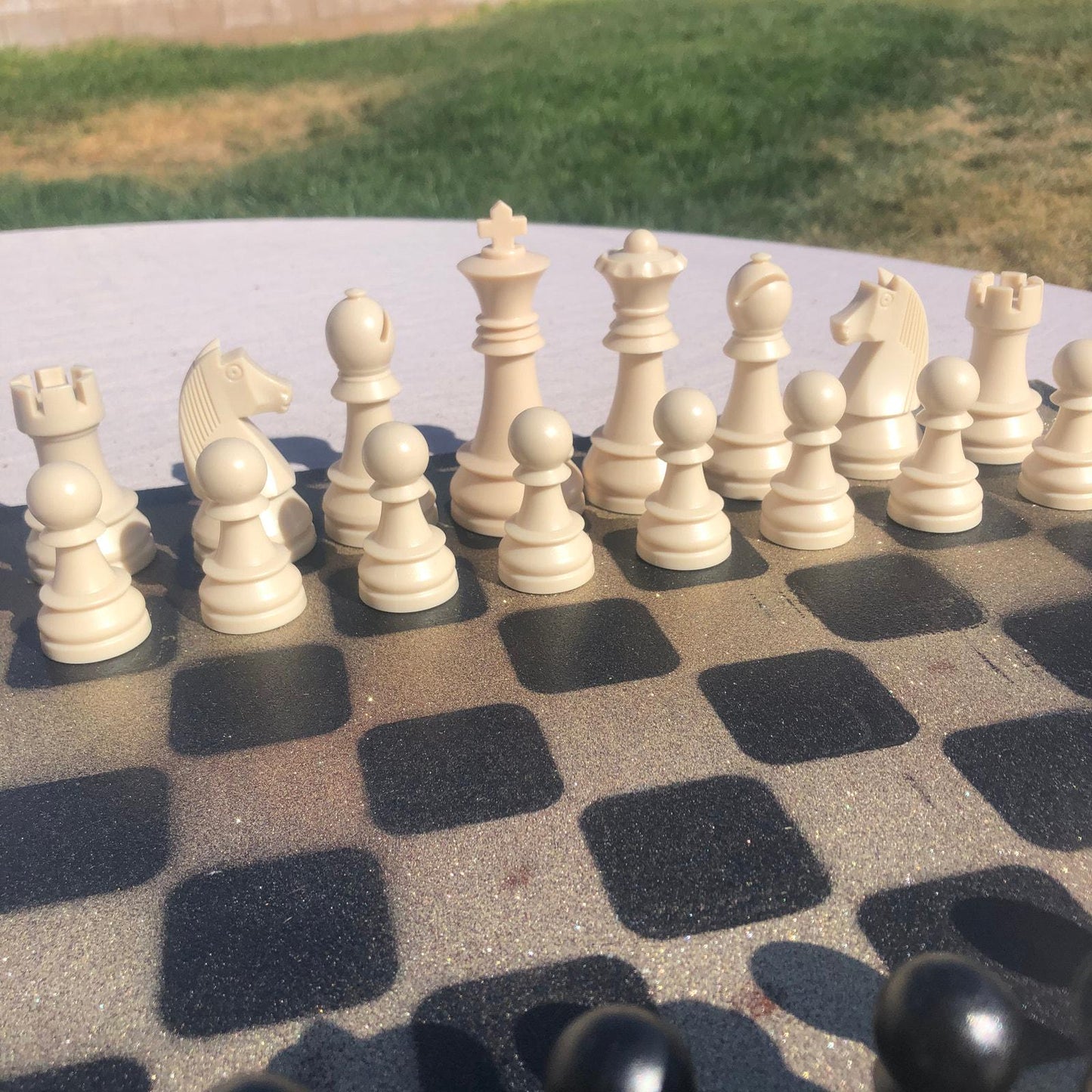 Large Chess Set - Black & Gold