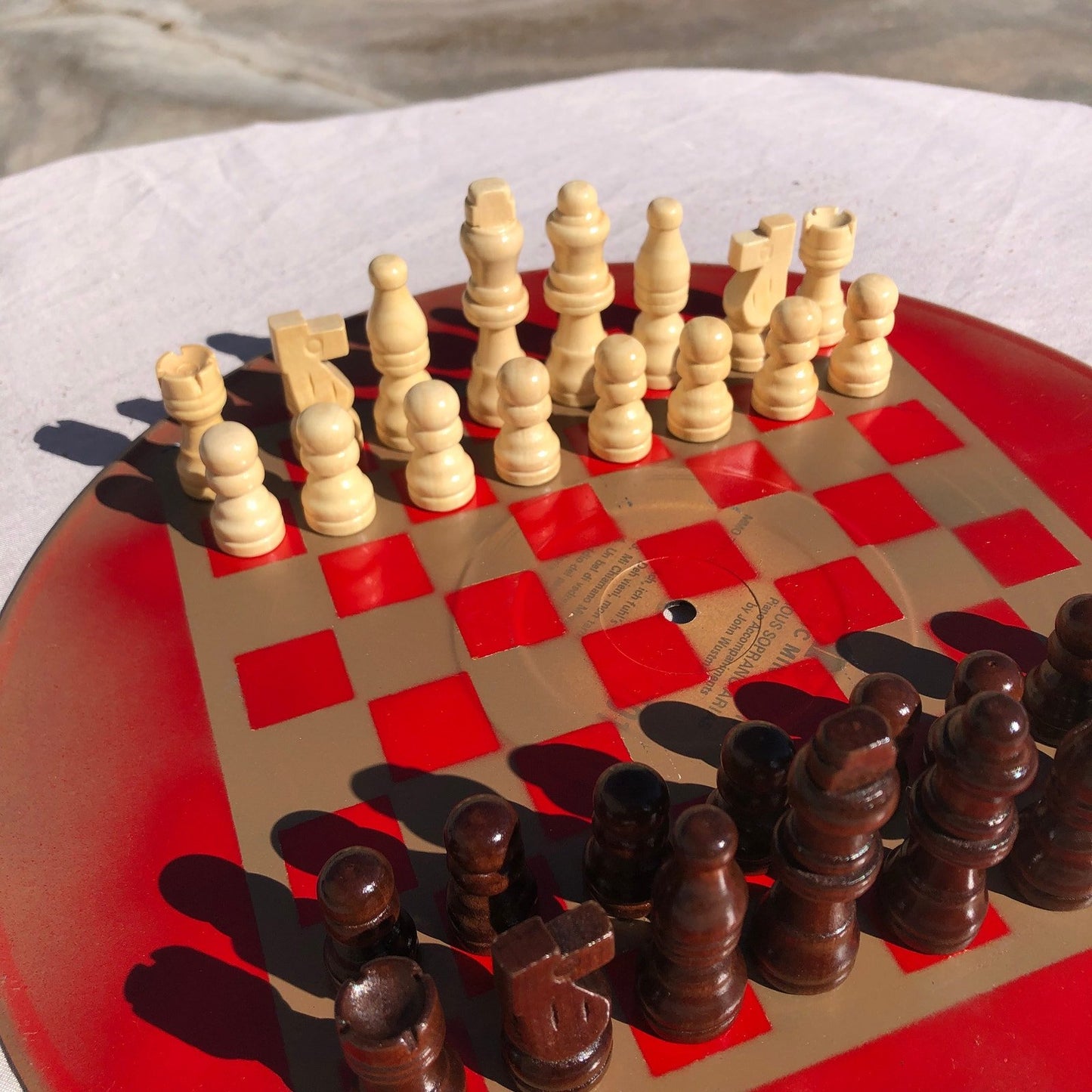 Vinyl Chess Set - Roman Red