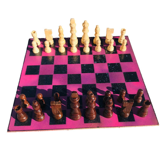 Chess Set - Hot Pink