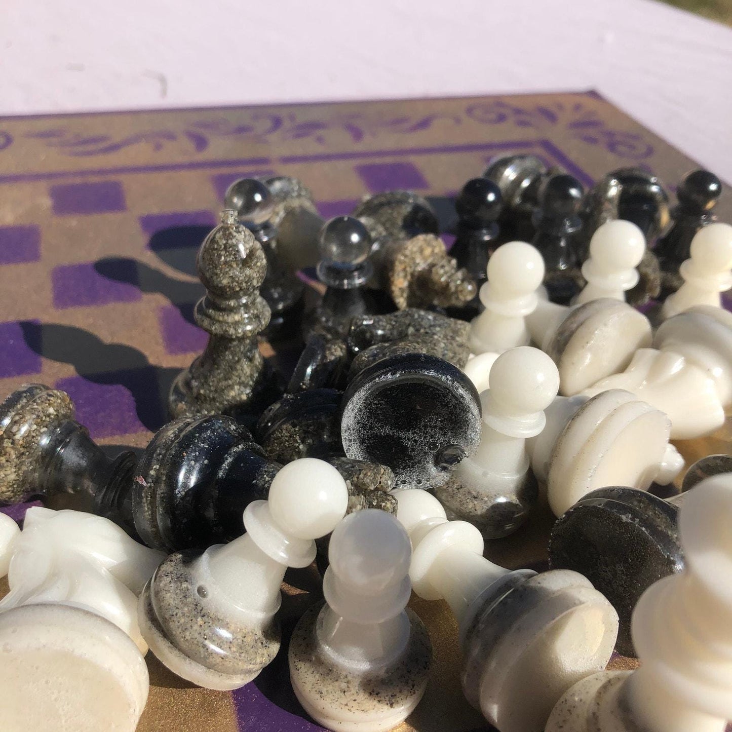 Chess Set - Purple Gold