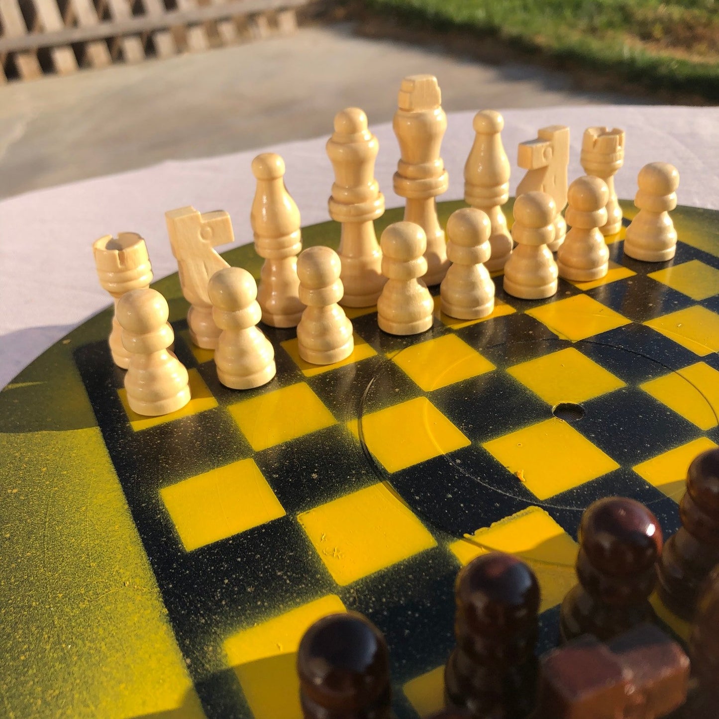 Vinyl Chess Set - Yellow Darkness