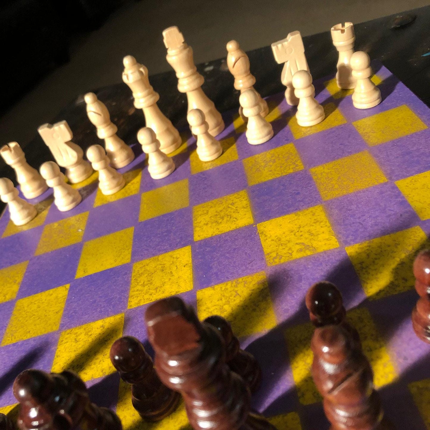 Chess Set - Purple & Yellow