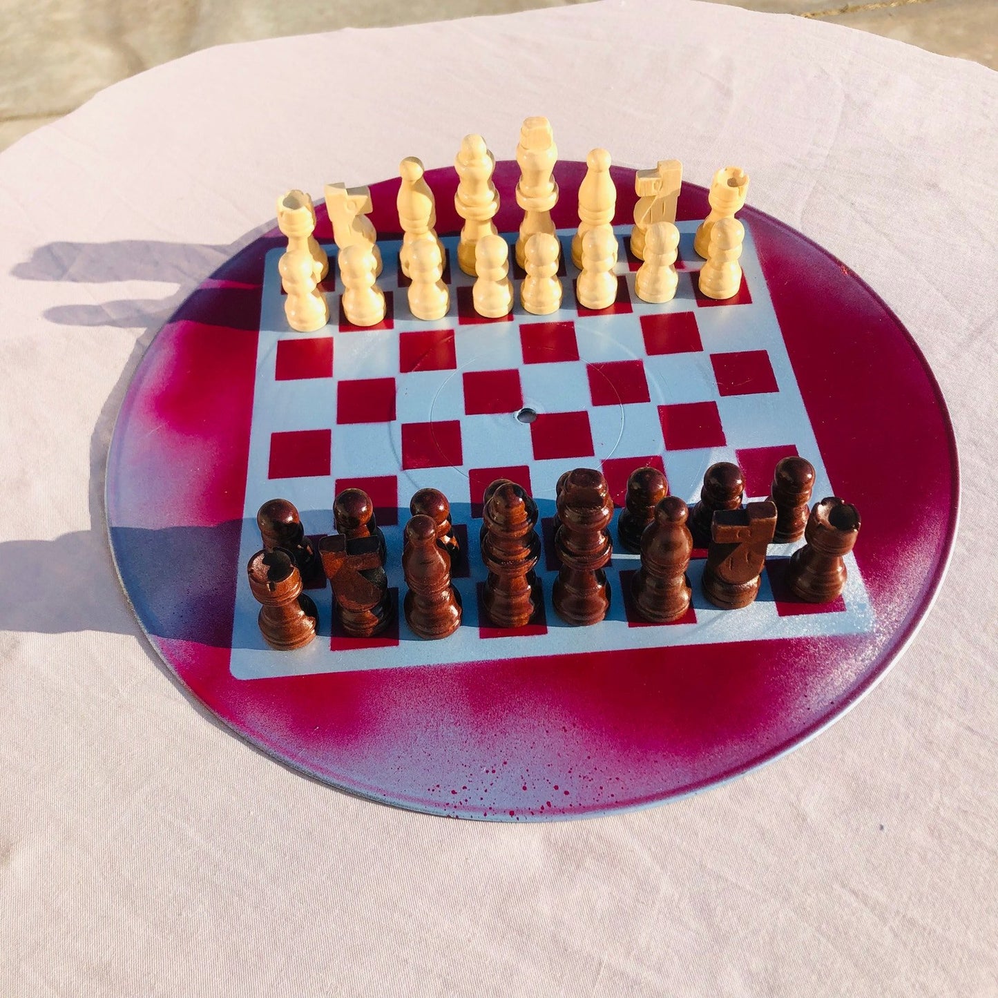 Vinyl Chess Set - Violet Chrome