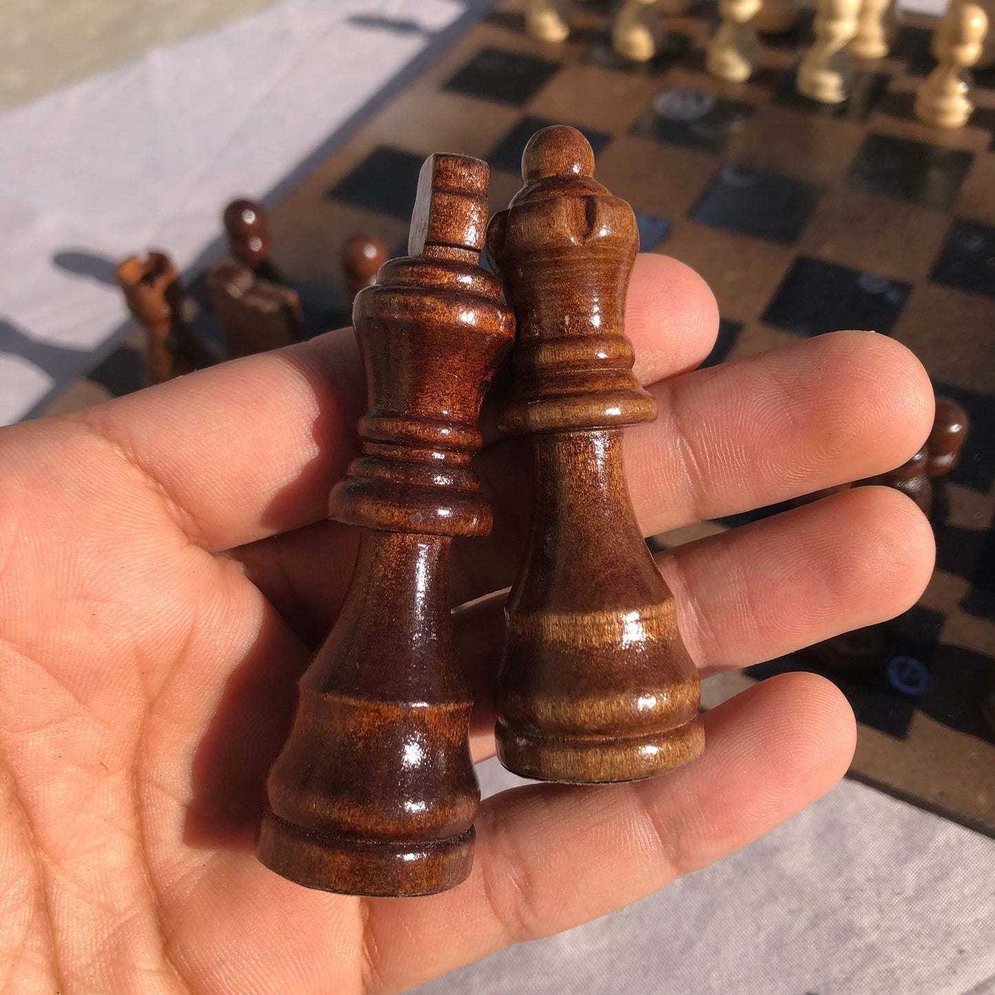 Chess Set - Rustic Silver Drip