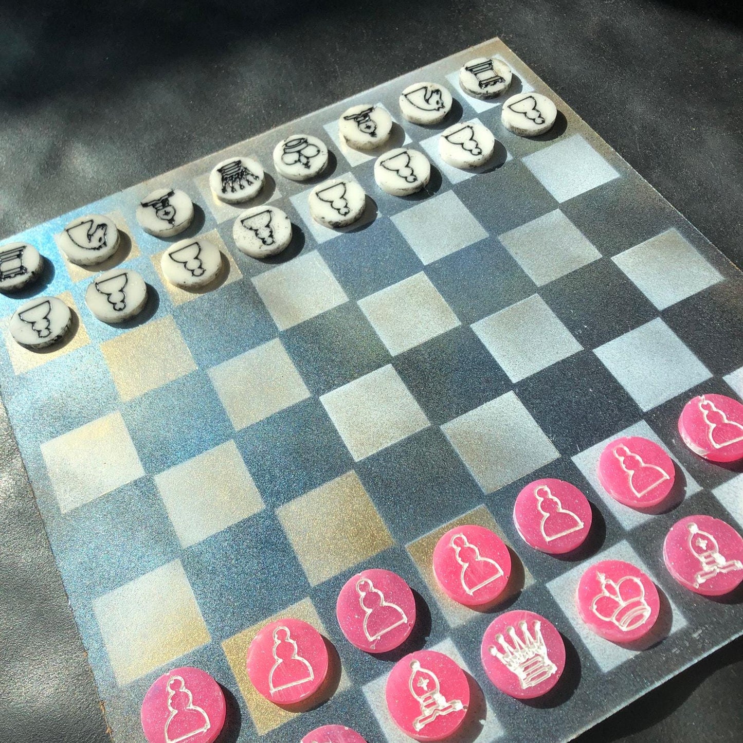 Chess Set - Sunkissed Golden Pink