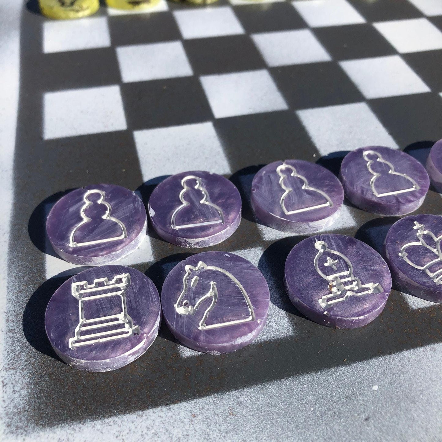 Chess Set - Purple Yellow