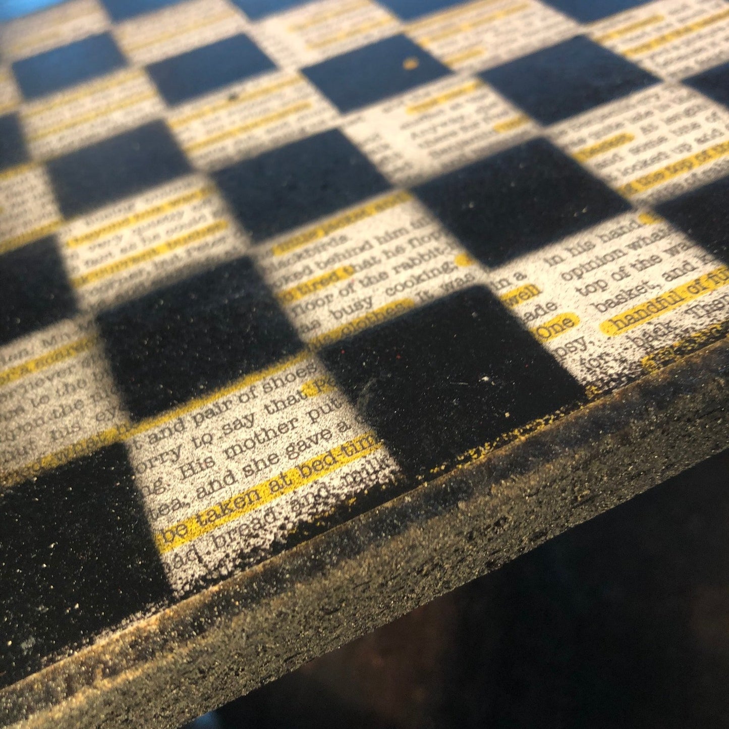 Scrapbook Chess Set - Highlighted Newspaper